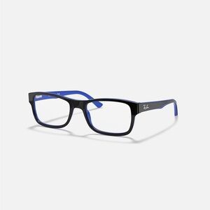 Ray-Ban Unisex Glasses RB5268 OPTICS Polished Black on Blue